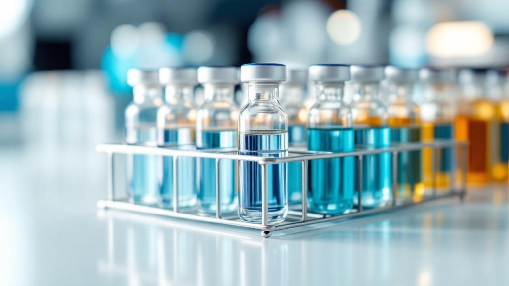 Cryopreserved cell vials in storage rack