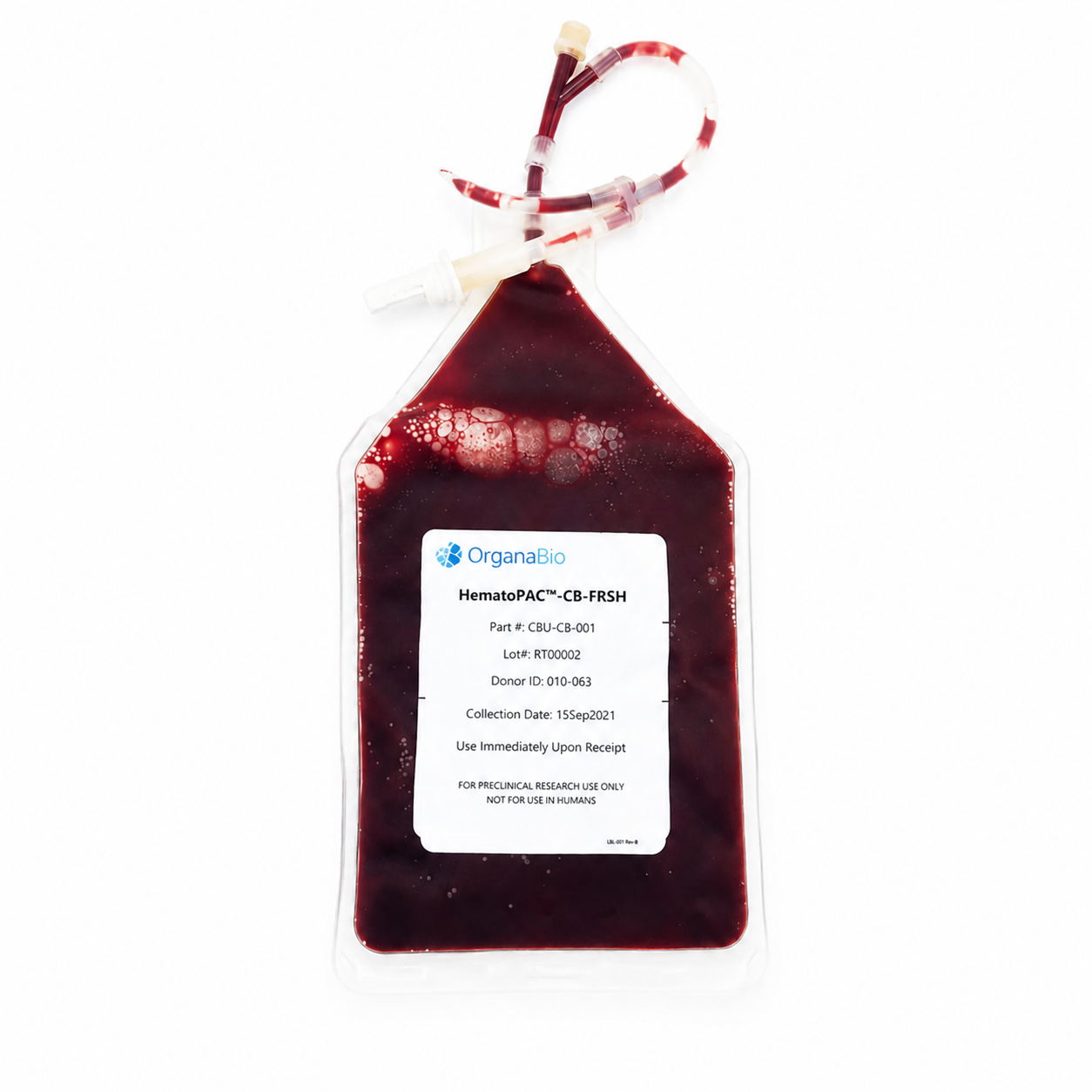 OrganaBio HematoPAC fresh cord blood product