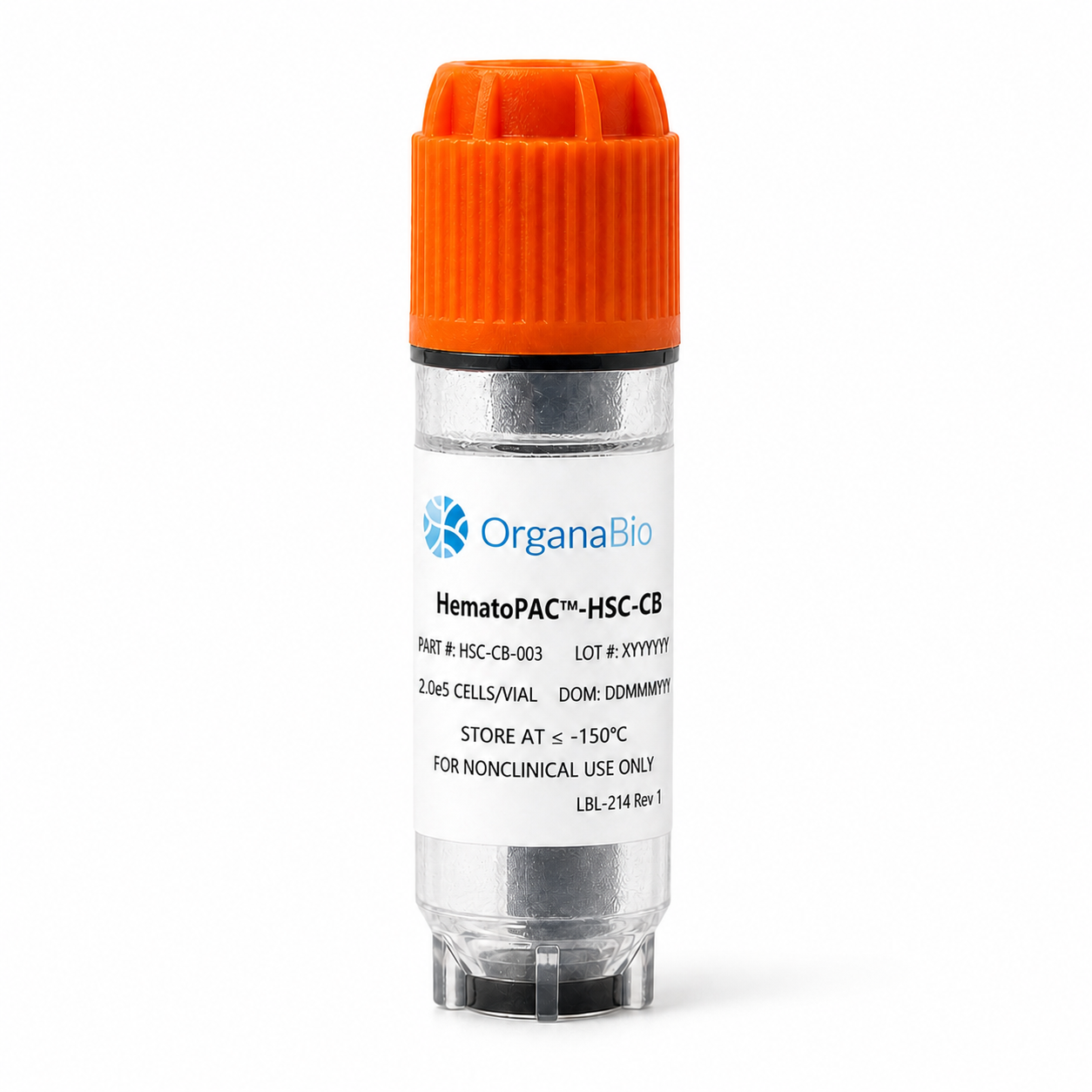 OrganaBio HematoPAC cord blood CD34 positive hematopoietic stem cells