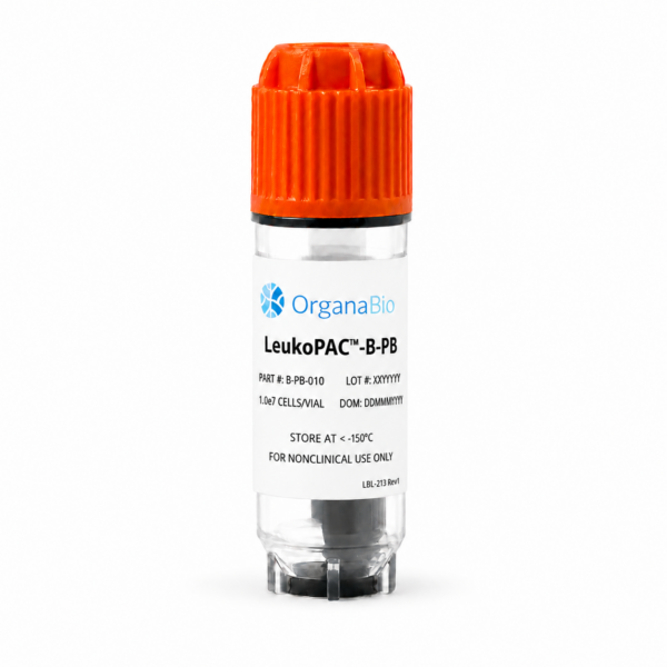 OrganaBio LeukoPAC-B-PB (B-PB-010) cryopreserved human CD19+ B cells from peripheral blood