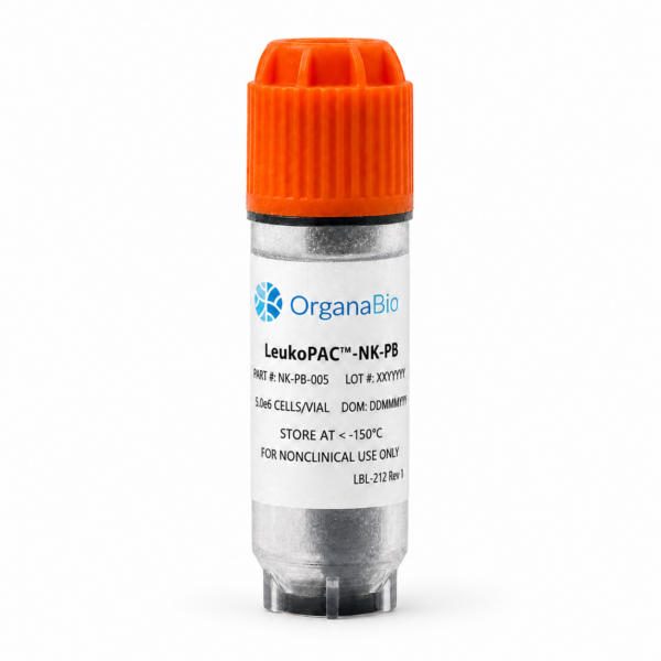 OrganaBio LeukoPAC-NK-PB cryopreserved CD56+ natural killer cells from peripheral blood